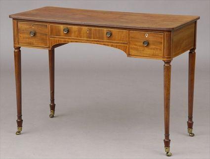 Appraisal: GEORGE III MAHOGANY SIDE TABLE In the manner of Gillows