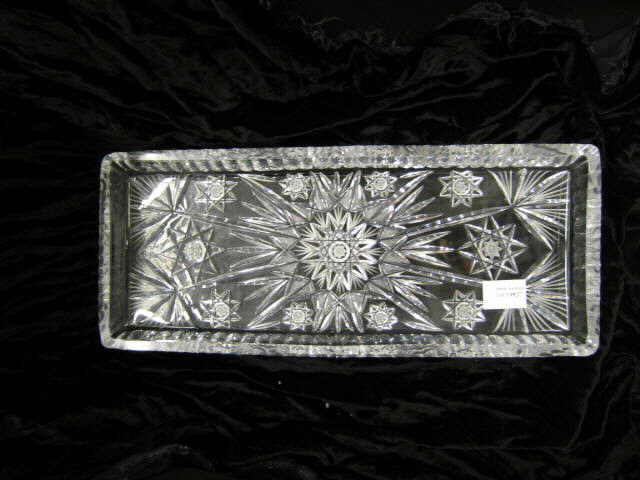 Appraisal: Cut Crystal Rectangular Dresser Tray