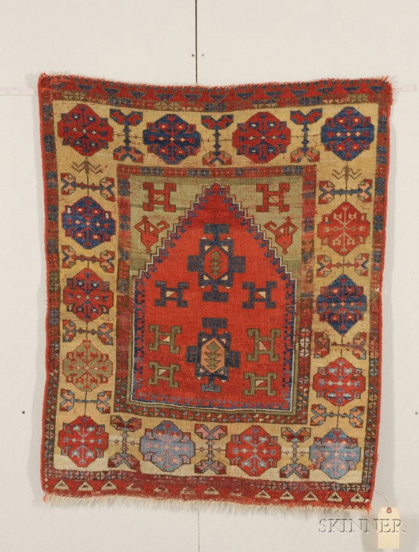 Appraisal: Konya Prayer Rug Central Anatolia second half th century small