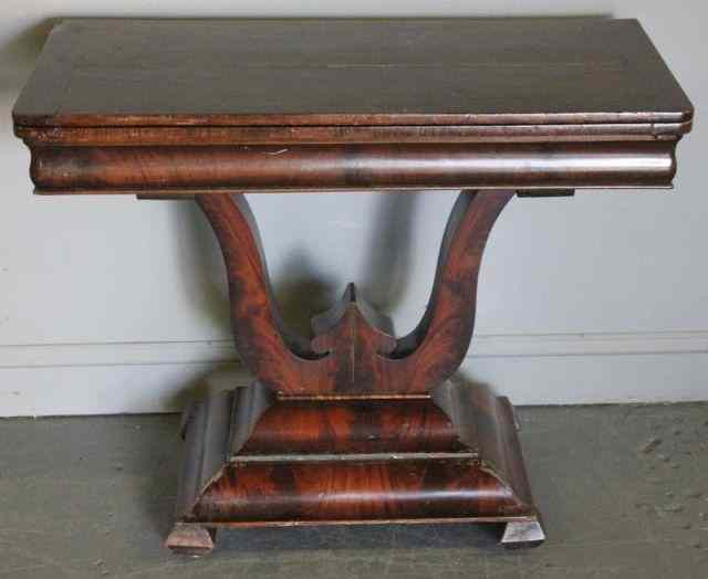 Appraisal: Federal Mahogany Game Table From an Oyster Bay Long Island