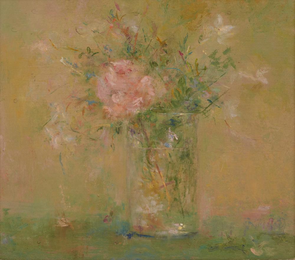 Appraisal: CARMEN LAFF N Spanish - Floral Still Life oil on