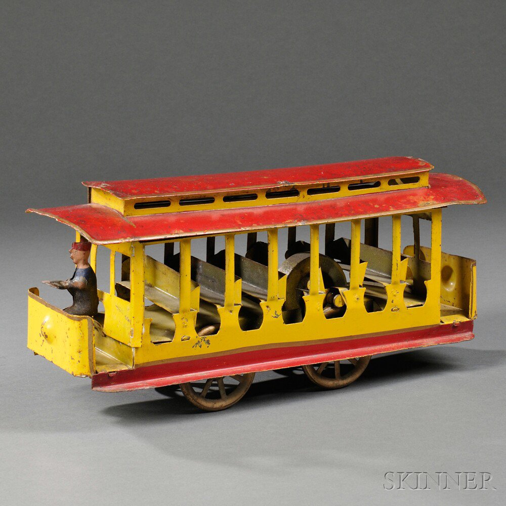 Appraisal: Dayton Pressed Steel Friction-driven Trolley Car first quarter th century