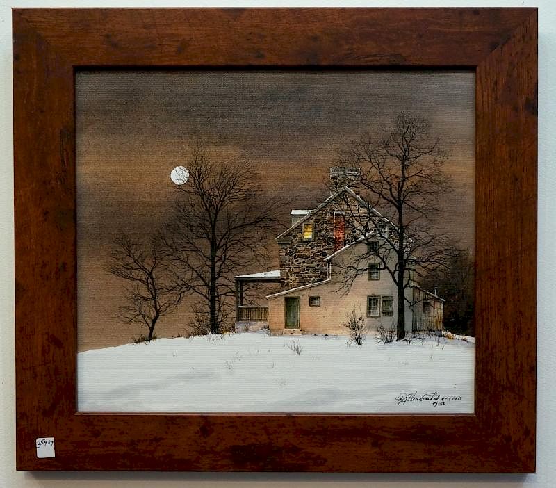 Appraisal: Ray Hendershot Print On Faux Canvas Ray Hendershot Print On