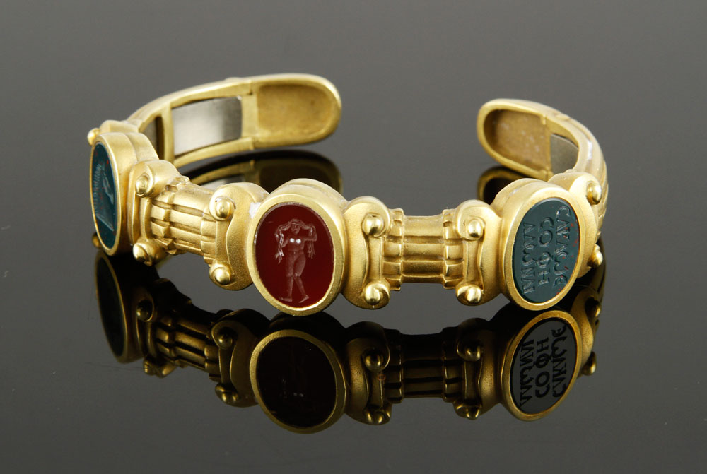 Appraisal: - Kieselstien-Cord Intaglio Bracelet Barry Kieselstien-Cord intaglio bracelet signed and