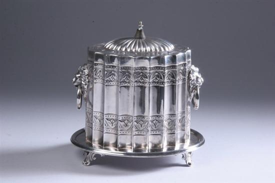 Appraisal: REGENCY SHEFFIELD PLATE TEA CADDY WITH ATTACHED UNDERTRAY early th