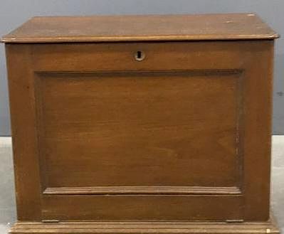 Appraisal: Walnut Table Top Drop Front Desk Walnut table top drop