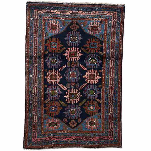 Appraisal: Hamadan Rug Iranian a wool Hamadan rug with a medallion