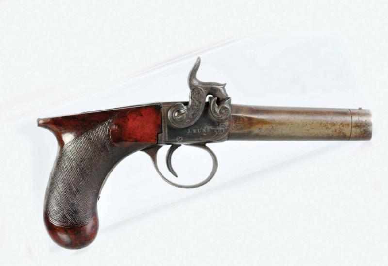 Appraisal: Philadelphia Desk Pistol by J Kunz Description Overall length Barrel