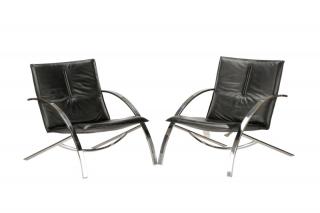 Appraisal: Pair Paul Tuttle for Arconas Lounge Chairs Paul Tuttle American