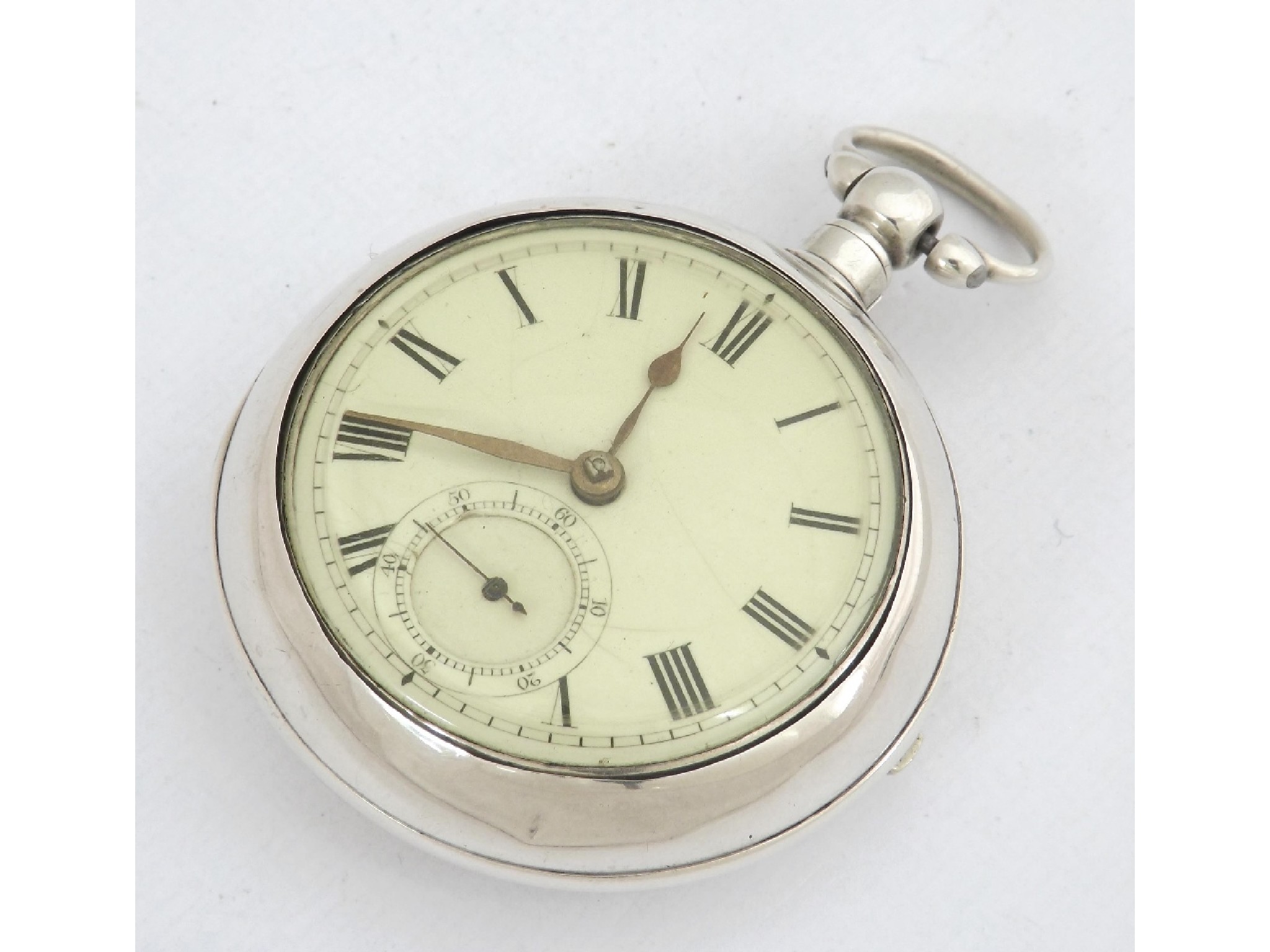 Appraisal: Silver pair cased fusee lever pocket watch Birmingham signed W