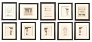 Appraisal: Collection of Wilson Lowry Architectural Prints Wilson Lowry British -