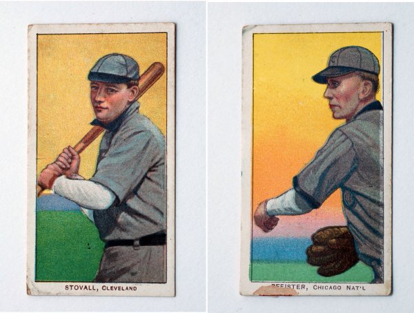 Appraisal: Two baseball tobacco cards including a T P Feister A