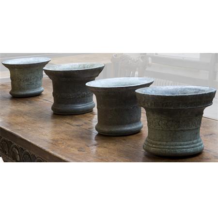 Appraisal: Group of Four Continental Bronze Mortars Estimate -