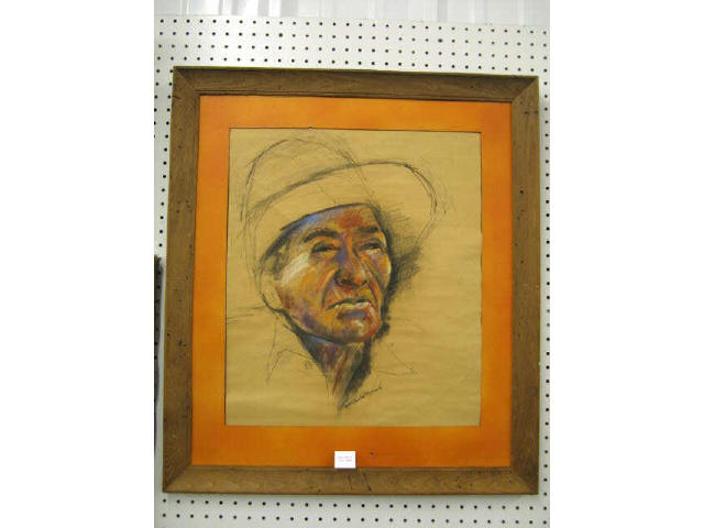 Appraisal: Charles Davis Pastel Ink of a Man