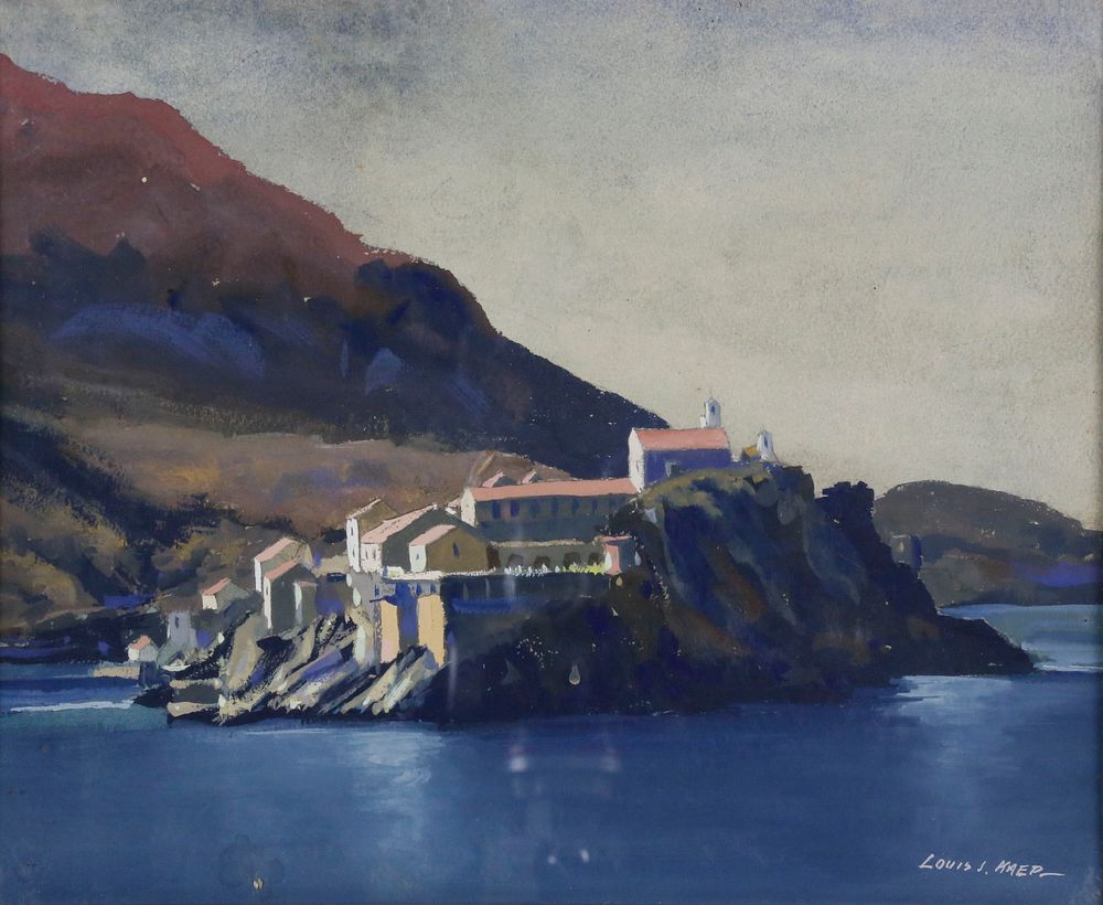 Appraisal: Louis J Kaep Tempera on Artist Board St Stefen Yugoslavia