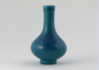 Appraisal: A Chinese bottle vase the mottled robin's egg glaze darkening