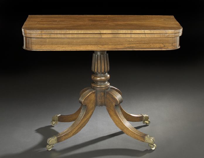 Appraisal: Late Regency Rosewood Games Table second quarter th century the