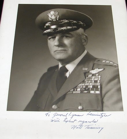 Appraisal: Signed photograph of Air Force general Nathan Twining - x