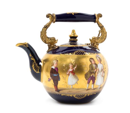 Appraisal: Sale Lot A Royal Vienna Gilt Metal Mounted Porcelain Teapot