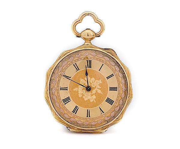 Appraisal: K GOLD SWISS POCKET WATCH ca An K Swiss made