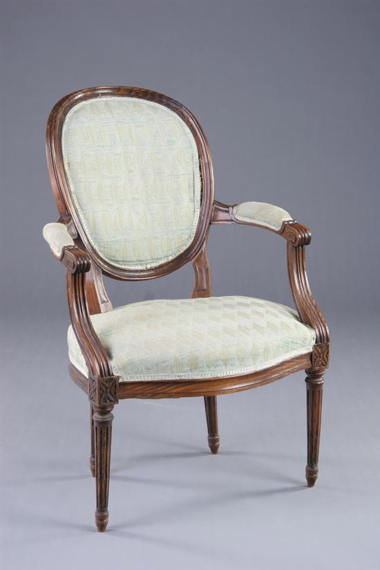 Appraisal: PROVINCIAL LOUIS XIII STYLE FAUTEUIL late th early th century