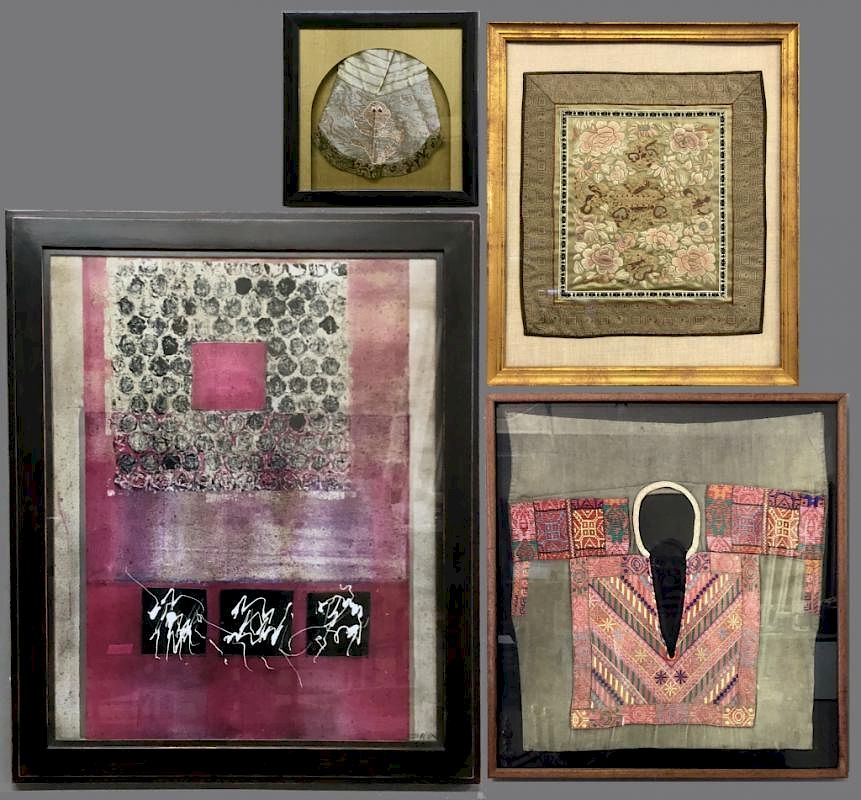 Appraisal: Grouping of Textile and Mixed Media Art Sica United States