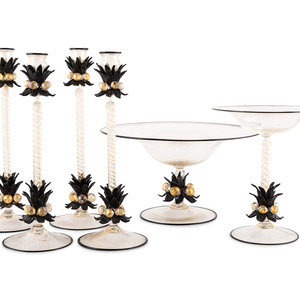 Appraisal: An Assembled Set of Murano Glass Table Articles th Century