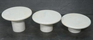 Appraisal: Set Faux Marble Lacquer Side Tables Decorator Modern Stepped heights--