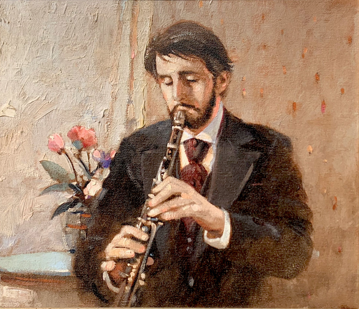 Appraisal: HOFFMAN Martin Joseph American - ''Clarinet Player'' Oil Canvas ''