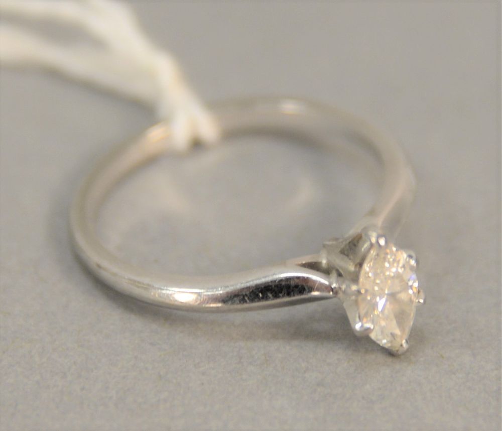 Appraisal: K white gold engagement ring set with marquise diamond approx