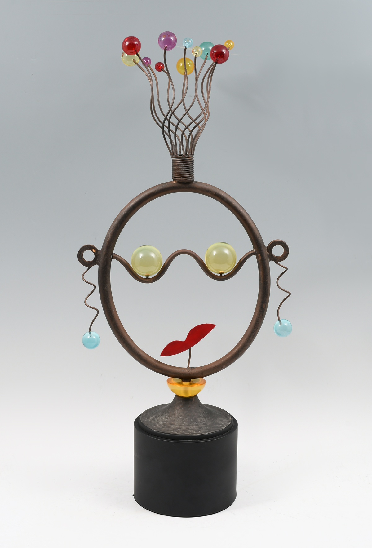 Appraisal: MID-CENTURY MODERN VAN TEAL ''AUBREY'' SCULPTURE Metal frame with multi-colored