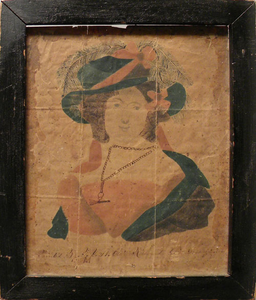 Appraisal: Watercolor on paper of a woman inscribed Painted by St