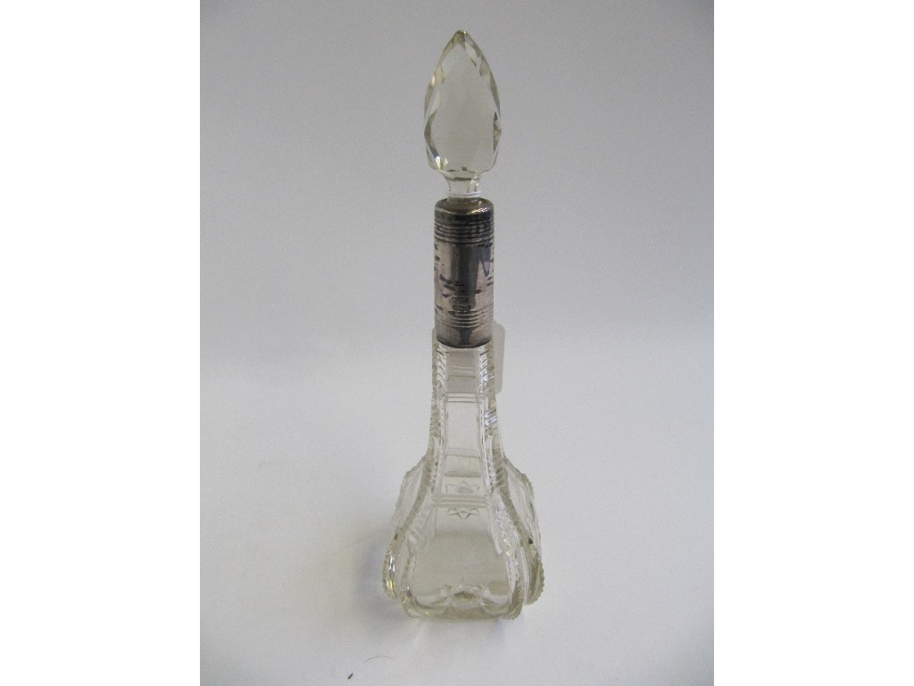 Appraisal: A silver mounted scent bottle rubbed marks