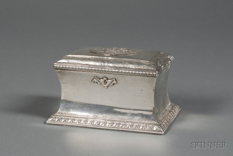 Appraisal: Austro-Hungarian Silver Etrog Box Vienna dated rectangular form with hinged