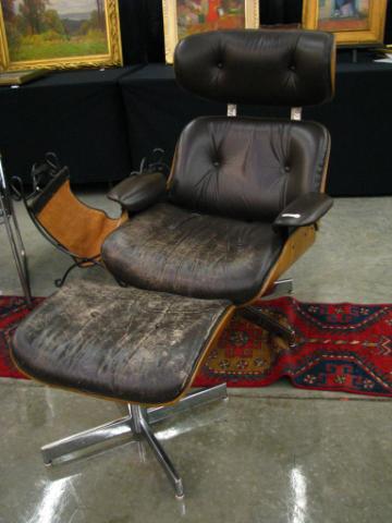 Appraisal: Eames Style Lounge Chair and ottoman made of molded plywood