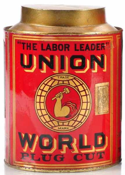 Appraisal: Union World Plug Cut Small Top Canister Description Very early