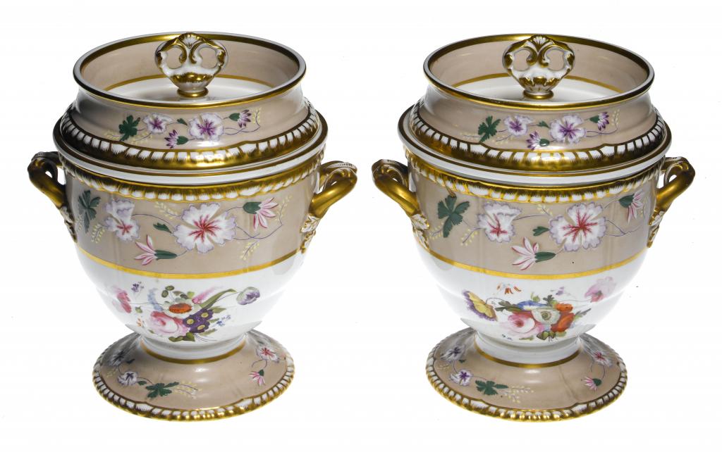 Appraisal: Property of a Lady A PAIR OF SPODE ICE PAILS