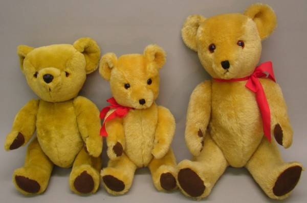 Appraisal: Lot of gold Deans' bears Mohair - has a bell