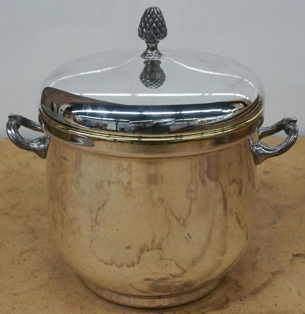 Appraisal: Silverplate Lidded Ice Bucket