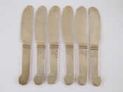 Appraisal: A set of six Christofle plated butter knives