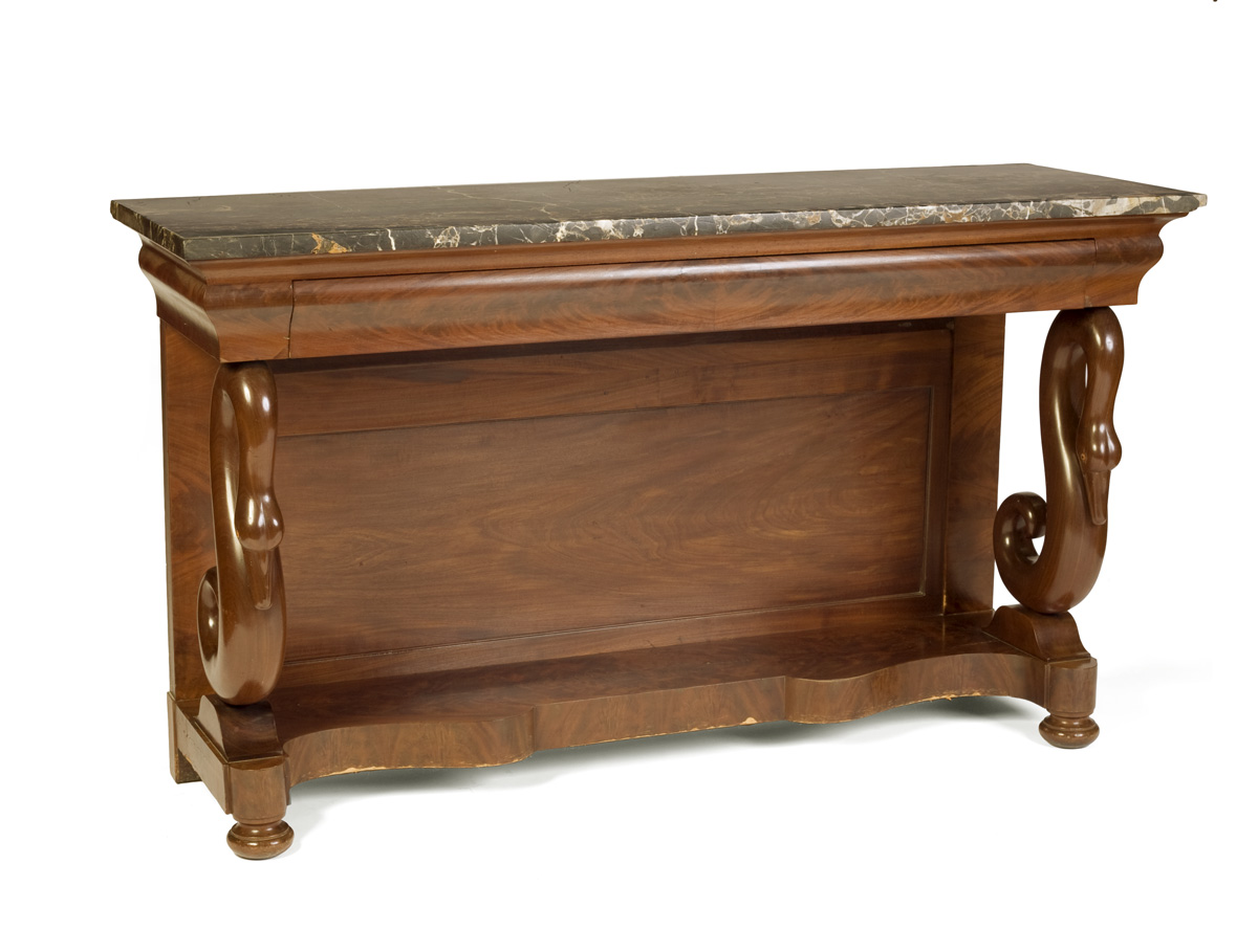 Appraisal: AMERICAN CLASSICAL CARVED MAHOGANY PIER TABLE PROBABLY MID-ATLANTIC Height inches