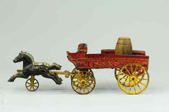 Appraisal: DENT TRANSFER WAGON Cast iron example painted in red open