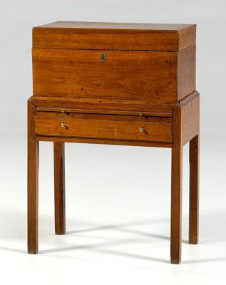 Appraisal: Southern Chippendale walnut cellaret walnut with yellow pine secondary dovetailed