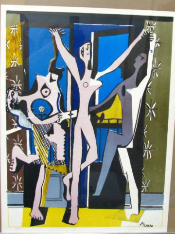 Appraisal: Framed after Pablo Picasso Decorator Print sight size '' x