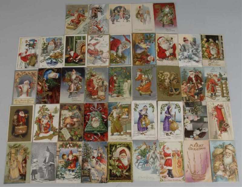 Appraisal: Lot of Santa Postcards Description Includes two photo cards A