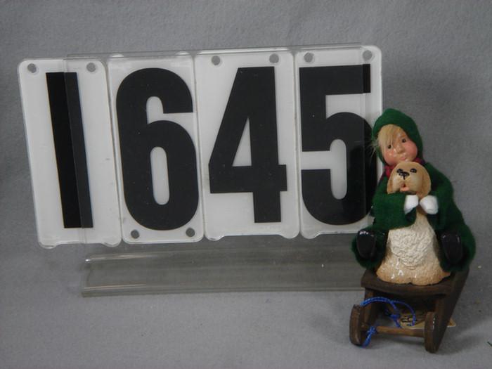 Appraisal: Byers Choice Ltd The Carolers Boy on sled with dog