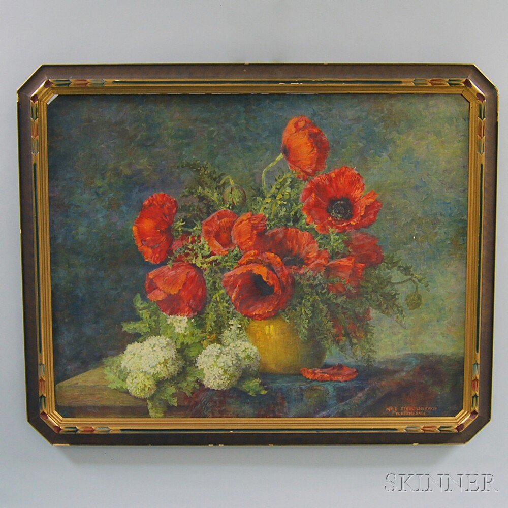 Appraisal: After Max Theodore Streckenbach German - Poppies Inscribed within the