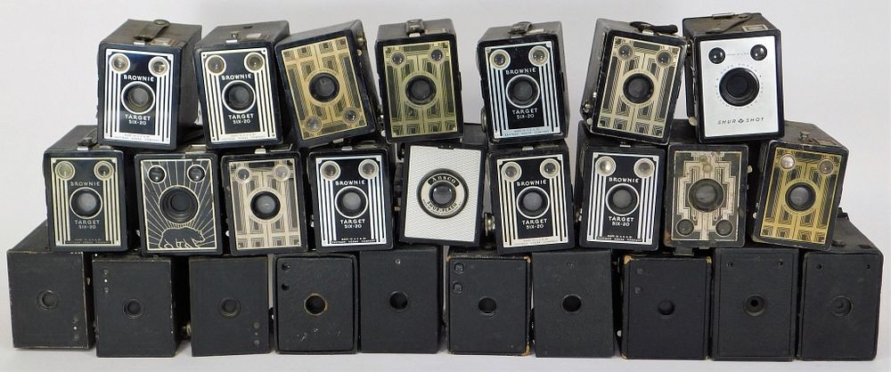 Appraisal: Lot of Box Cameras Lot of box cameras Includes Brownie