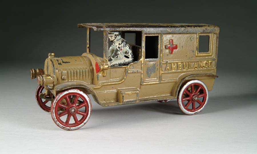 Appraisal: LARGE EARLY KENTON AMBULANCE Fine early automotive ambulance Painted in