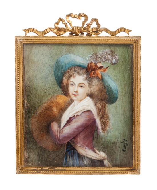 Appraisal: Sale Lot A Portrait Miniature depicting a lady in a